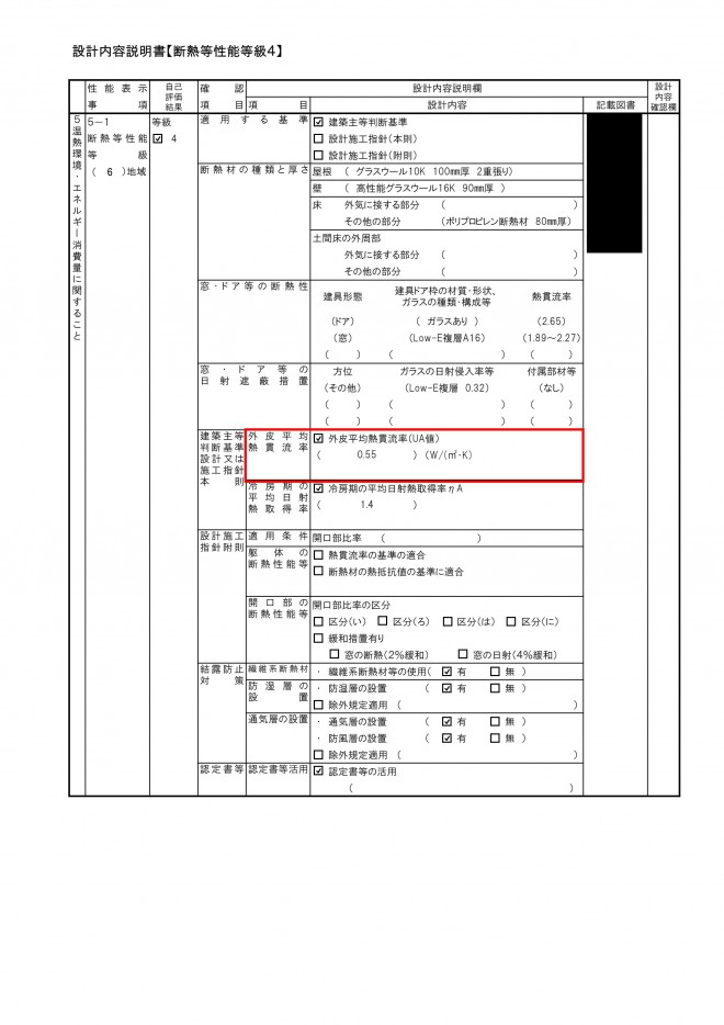 設計内容説明書・外皮